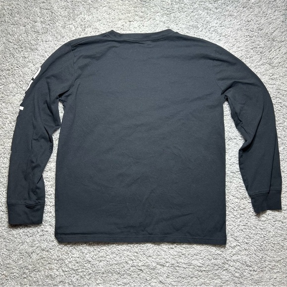 Carhartt Shirt Girls Large Crewneck Long Sleeve Chest Pocket Sleeve Spellout - Picture 5 of 5